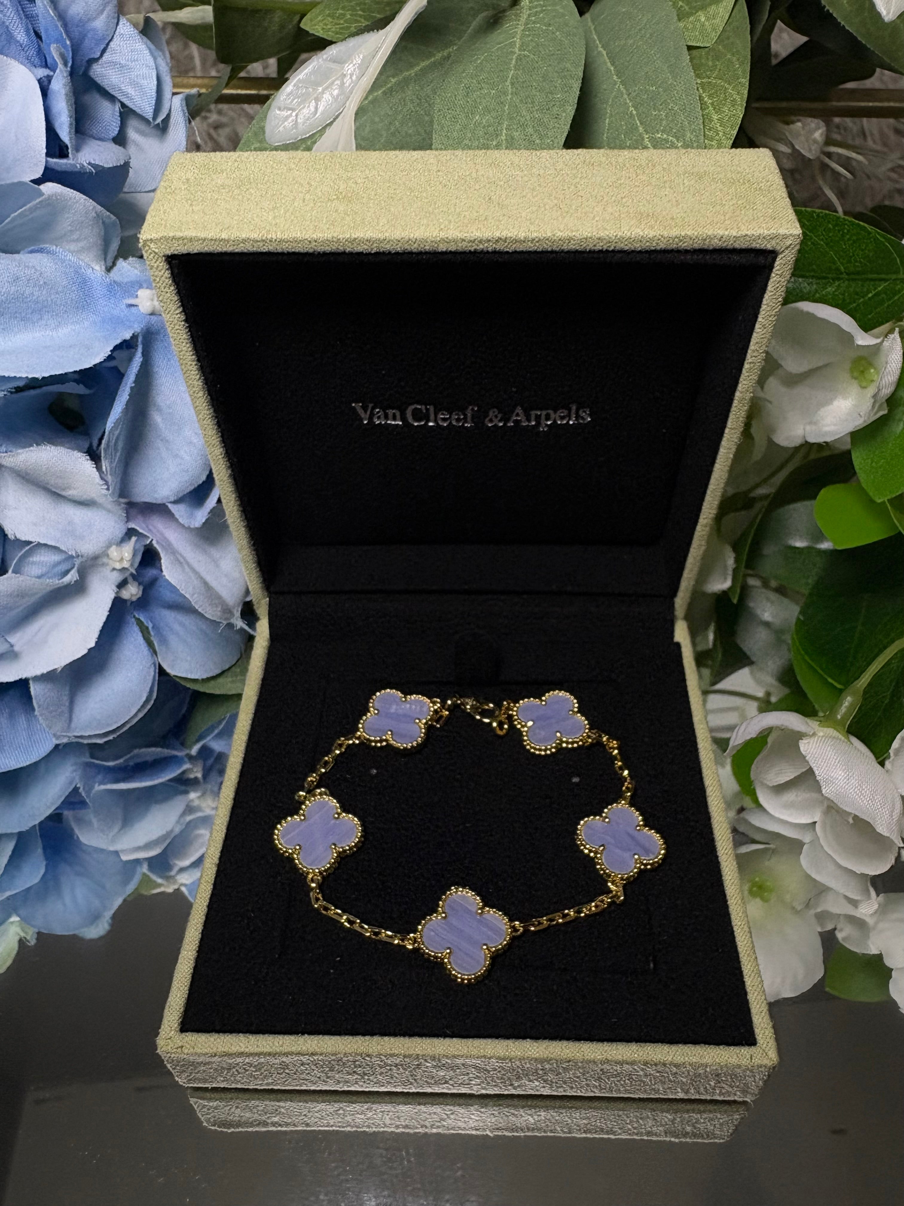 Baby Blue Clover Style Bracelet