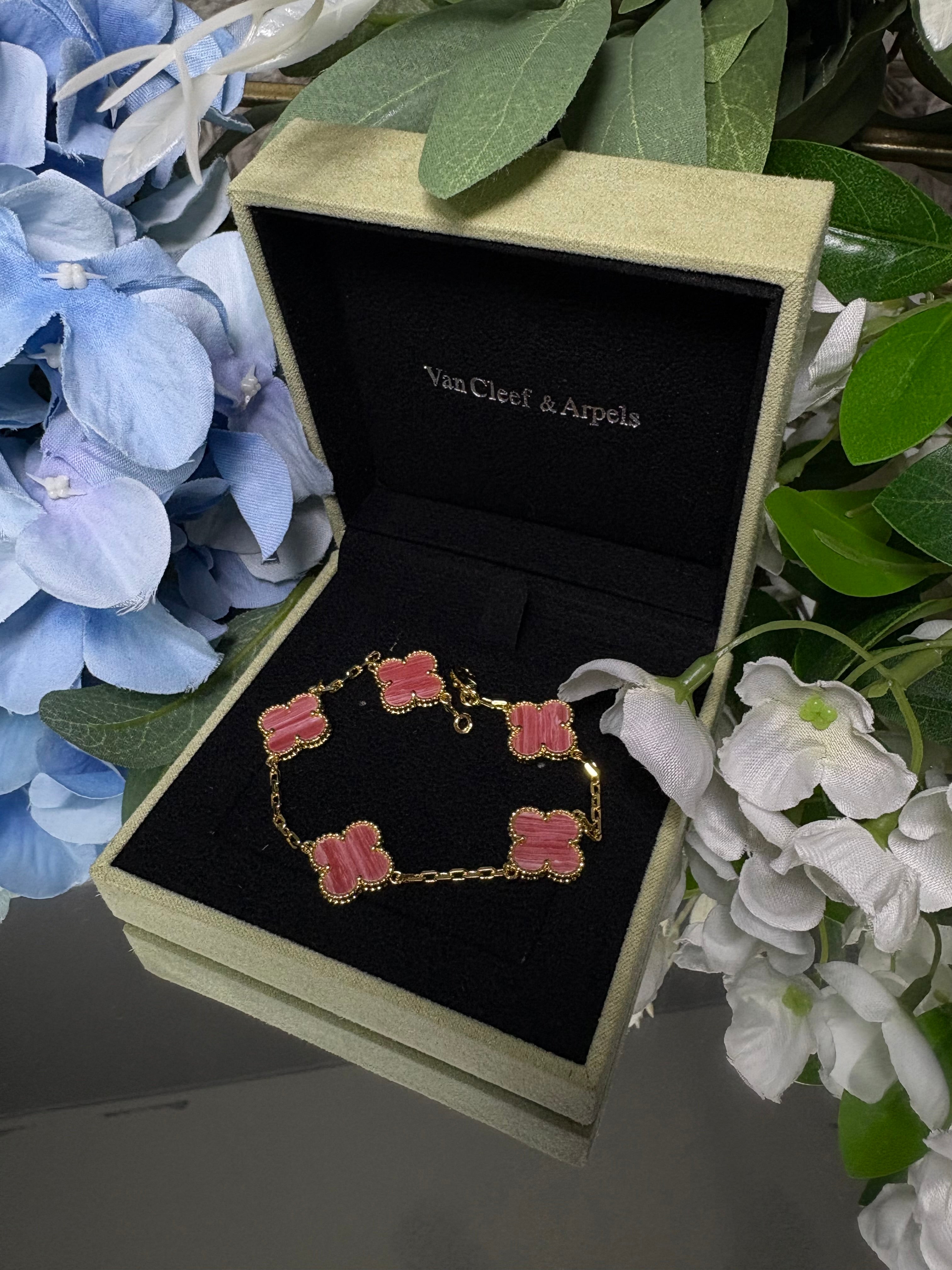 Pink Clover Style Bracelet